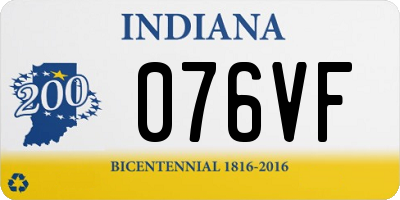 IN license plate 076VF