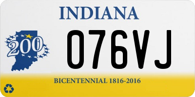 IN license plate 076VJ