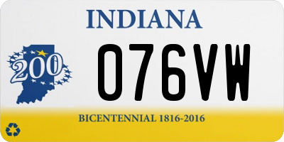 IN license plate 076VW