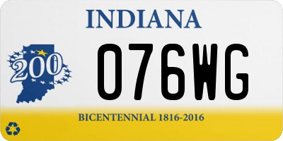 IN license plate 076WG