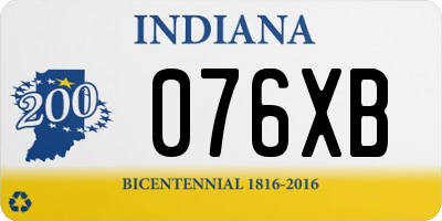 IN license plate 076XB
