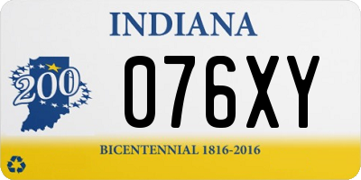 IN license plate 076XY