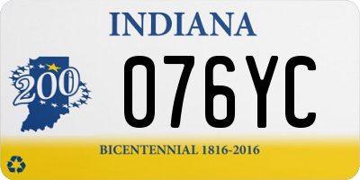 IN license plate 076YC