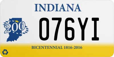 IN license plate 076YI