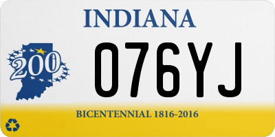 IN license plate 076YJ