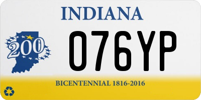 IN license plate 076YP
