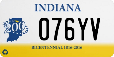 IN license plate 076YV