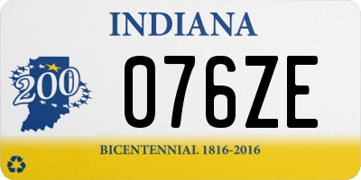 IN license plate 076ZE