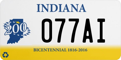 IN license plate 077AI