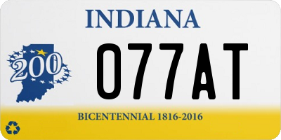 IN license plate 077AT