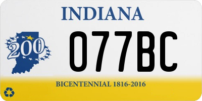 IN license plate 077BC