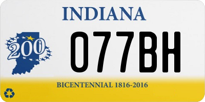 IN license plate 077BH