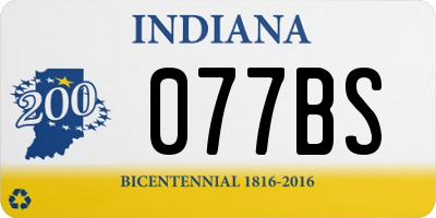 IN license plate 077BS
