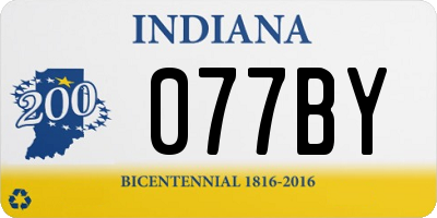 IN license plate 077BY