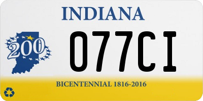 IN license plate 077CI