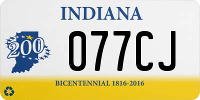 IN license plate 077CJ
