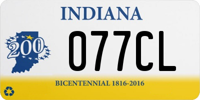 IN license plate 077CL