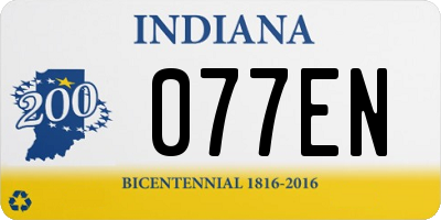 IN license plate 077EN