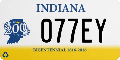 IN license plate 077EY