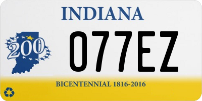 IN license plate 077EZ