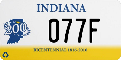 IN license plate 077F