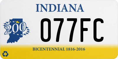 IN license plate 077FC