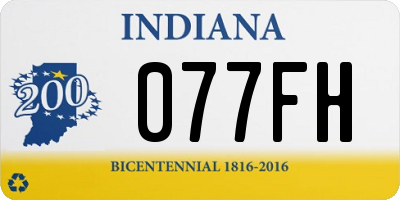 IN license plate 077FH