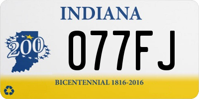 IN license plate 077FJ