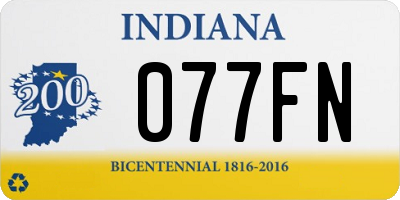 IN license plate 077FN