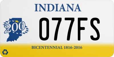 IN license plate 077FS