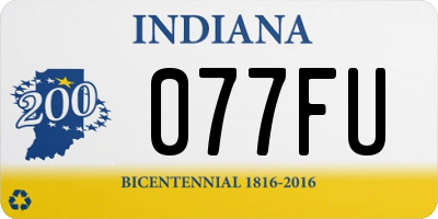 IN license plate 077FU