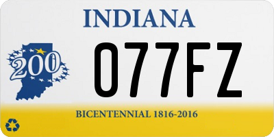 IN license plate 077FZ