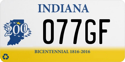IN license plate 077GF