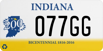 IN license plate 077GG