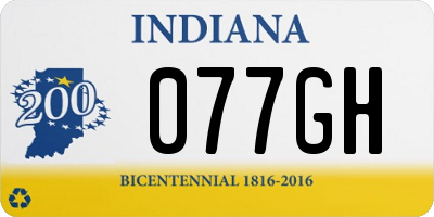 IN license plate 077GH