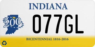 IN license plate 077GL