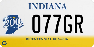 IN license plate 077GR