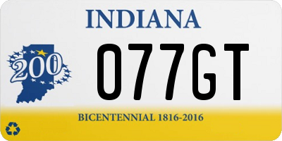 IN license plate 077GT