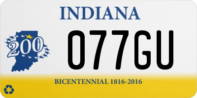 IN license plate 077GU