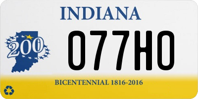 IN license plate 077HO