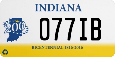 IN license plate 077IB