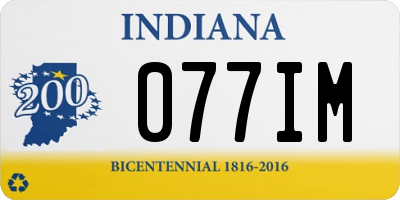 IN license plate 077IM