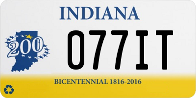 IN license plate 077IT