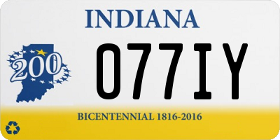 IN license plate 077IY