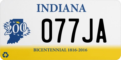 IN license plate 077JA