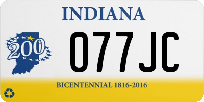 IN license plate 077JC