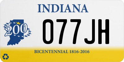 IN license plate 077JH