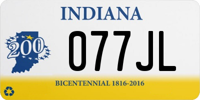 IN license plate 077JL