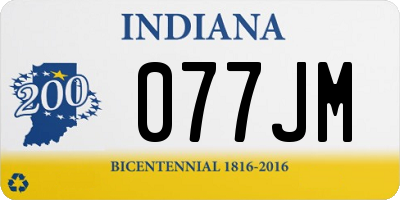 IN license plate 077JM