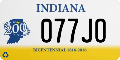 IN license plate 077JO